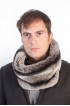 Rex chinchilla fur neck warmer - horizontal 